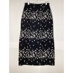 Bentley Arbuckle‎ Long Skirt Women's Size 12, Black White Floral, Maxi
